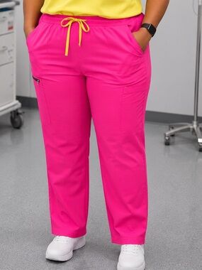 Figs Shocking Pink Zamora Tall Jogger Scrub Pant 5XL T